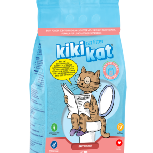 KiKiKat Kattegrus m/babypudder 5 L